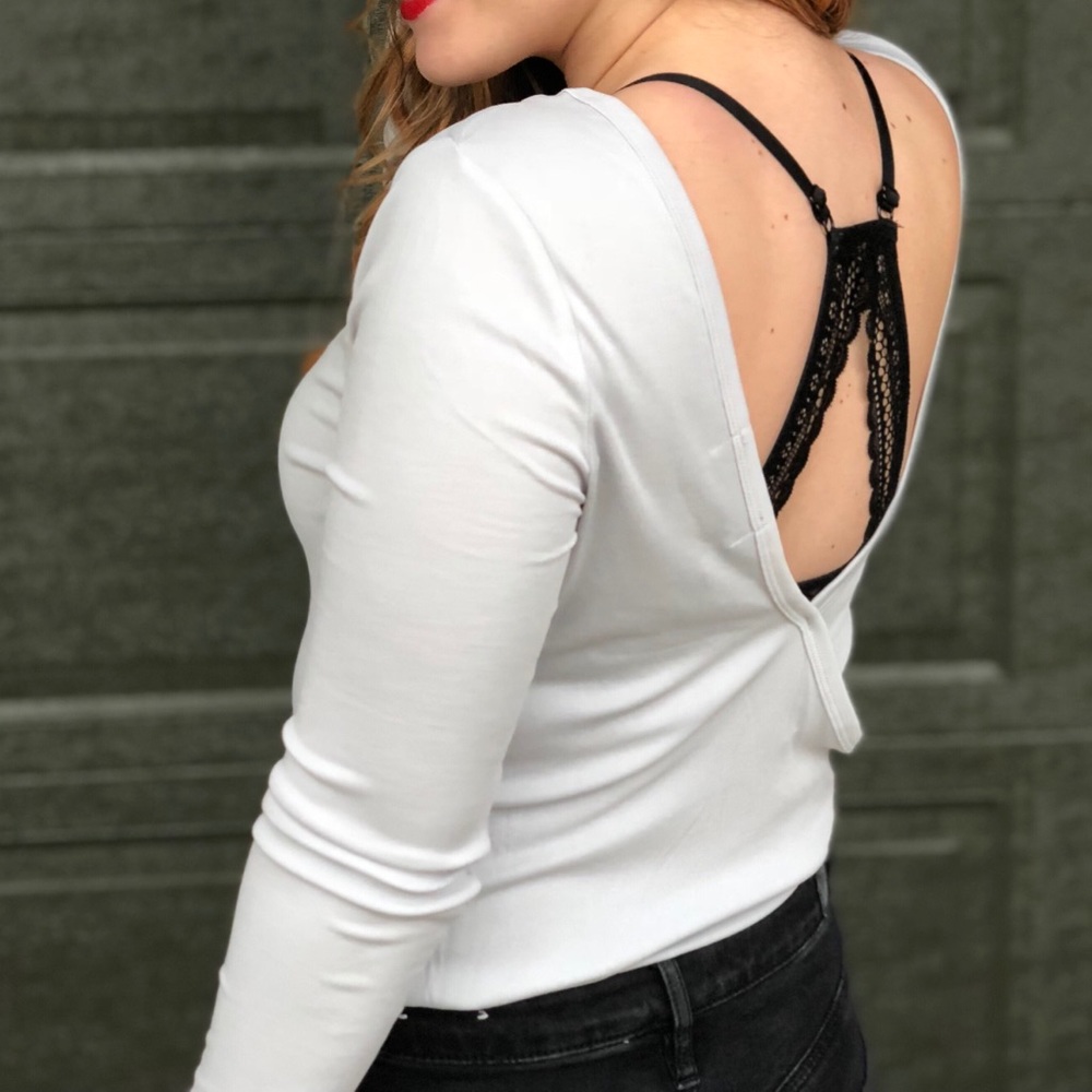 Carly Jean Los Angeles deep v back shirt
